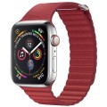 QIALINO Skórzany Pasek Loop do Apple Watch 38mm / 40mm czerwony