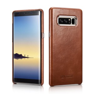 Skórzane Plecki Etui ICARER Samsung Galaxy Note 8 brązowe