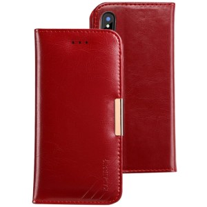 Skórzane Eleganckie Etui KLD skóra do iPhone X czerwone
