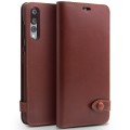 QIALINO Eleganckie Skórzane Etui Huawei P20 Pro brązowe