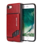 Skórzane Etui Plecki PIERRE CARDIN iPhone 7 czerwone