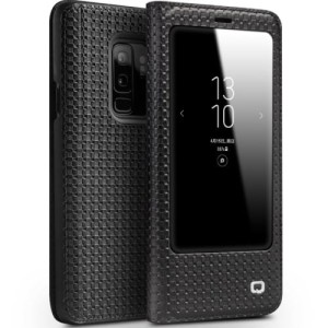 QIALINO Skórzane Etui Pokrowiec Samsung Galaxy S9+ czarny