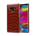 Eleganckie etui skóra krokodyla Samsung Galaxy Note 9 - kolor brązowy