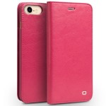 Skórzane Etui Pokrowiec QIALINO iPhone 7 różowe