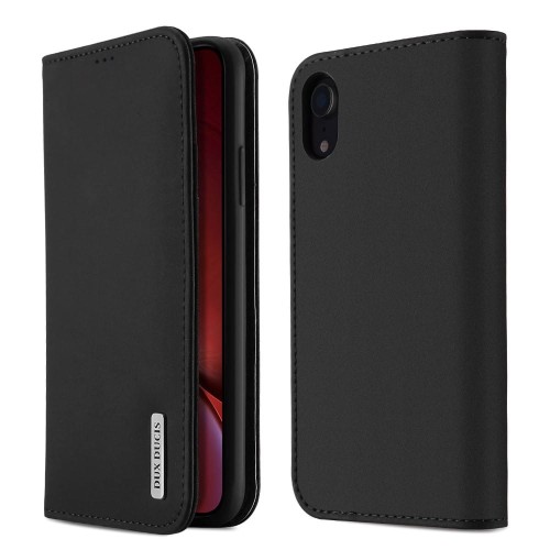 Dux Ducis Skórzane Etui Pokrowiec do iPhone XR 6.1 czarny