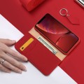 Dux Ducis Skórzane Etui Pokrowiec do iPhone XR 6.1 czerwony