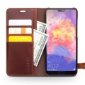 QIALINO Eleganckie Skórzane Etui Huawei P20 Pro brązowe