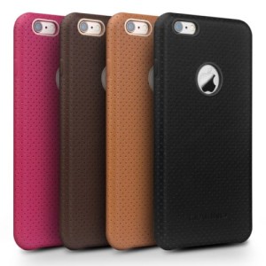 Plecki QIALINO skóra iPhone 6S / 6 dziurki