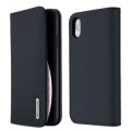 Dux Ducis Skórzane Etui Pokrowiec do iPhone XS Max granatowy