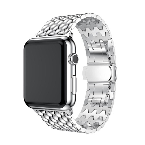 Regulowana stalowa bransoleta z motylkowym zapięciem do Apple Watch 38mm - kolor srebrny