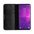 Klasyczne, skórzane etui z funkcją podstawki i z przegrodami na karty płatnicze DZGOGO Royale II do Samsung Galaxy Note 9 - kolor czarny.