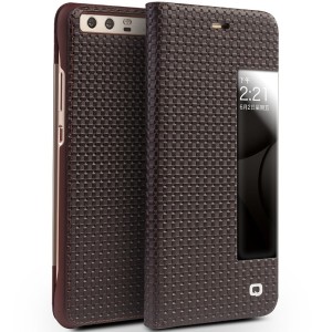 Pokrowiec Etui QIALINO Huawei P10 Plus brązowe