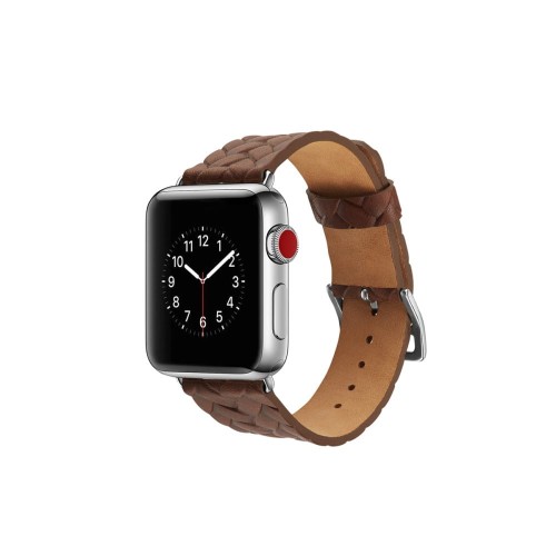 Skórzany Mocny Pasek do Apple Watch 38mm / 40mm brązowy