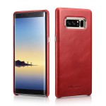 Skórzane Plecki Etui ICARER Samsung Galaxy Note 8 czerwone