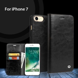 Skórzane Etui Pokrowiec QIALINO iPhone 7 czarne
