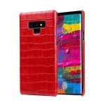Eleganckie skórzane etui typu plecki Galaxy Note 9 -  czerwone