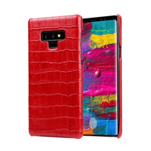 Eleganckie skórzane etui typu plecki Galaxy Note 9 -  czerwone