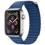 QIALINO Skórzany Pasek Loop do Apple Watch 38mm / 40mm / 41mm granatowy