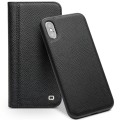 Skórzany Pokrowiec Portfel QIALINO do iPhone X/XS czarny