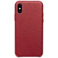 QIALINO Skórzane Etui Plecki do iPhone XS Max czerwone