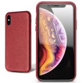 QIALINO Skórzane Etui Plecki do iPhone XS Max czerwone
