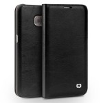 QIALINO Skórzane Etui Pokrowiec Samsung Galaxy S7 Edge czarny