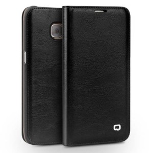 QIALINO Skórzane Etui Pokrowiec Samsung Galaxy S7 Edge czarny