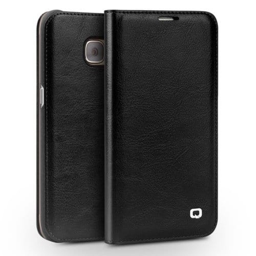 QIALINO-skorzany-pokrowiec-etui-do-Samsung-Galaxy-S7-Edge-czarny