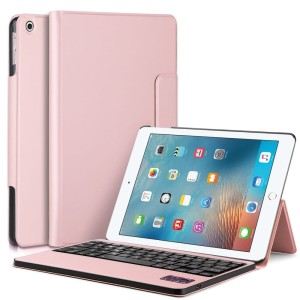 Etui Klawiatura Bezprzewodowa iPad 9.7 2017 złoty róż