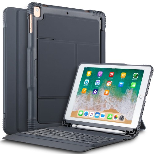 Etui Klawiatura Bezprzewodowa do iPad 9.7 2018/ 2018 szara