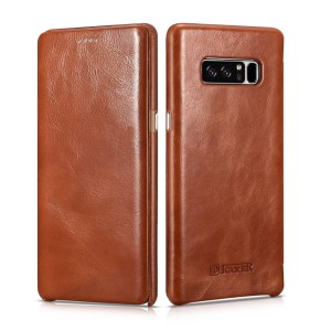 Skórzane Etui Pokrowiec ICARER Samsung Galaxy Note 8 brązowe