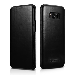 Skórzane Etui Pokrowiec ICARER Samsung Galaxy S8 Plus czarne