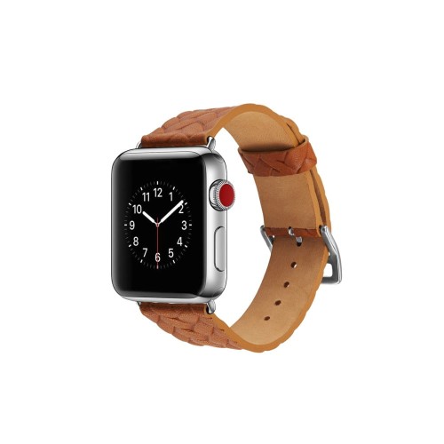 Skórzany Mocny Pasek do Apple Watch 38mm / 40mm brązowy jasny