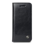 Skórzany Pokrowiec Etui QIALINO iPhone 5 5S SE czarne