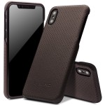 Skórzane Etui Plecki QIALINO iPhone X /10 brązowe