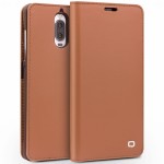 Eleganckie Etui Pokrowiec QIALINO Mate 9 Pro brązowy jasny