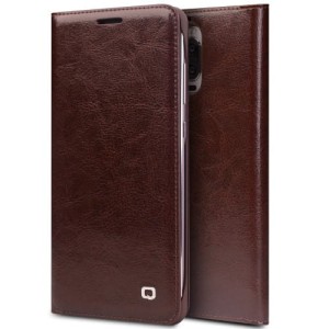 Klasyczne etui QIALINO Mate 9 Pro / Porsche Design skóra brązowe
