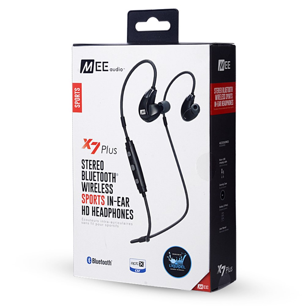 Douszne słuchawki bezprzewodowe MEE Audio X7 Plus - najwyższej klasy dźwięk high definition