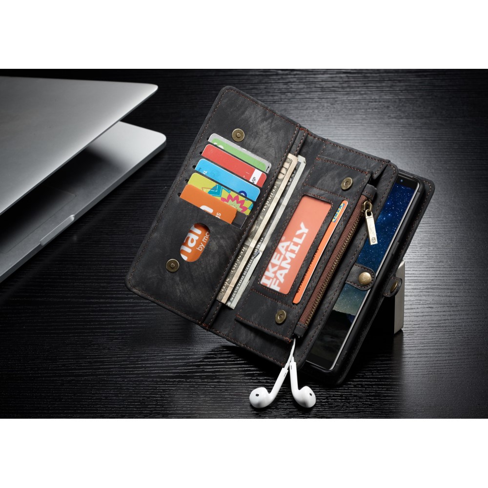 Etui Portfel CASEME Vintage do Samsung Galaxy Note 9 - czarny